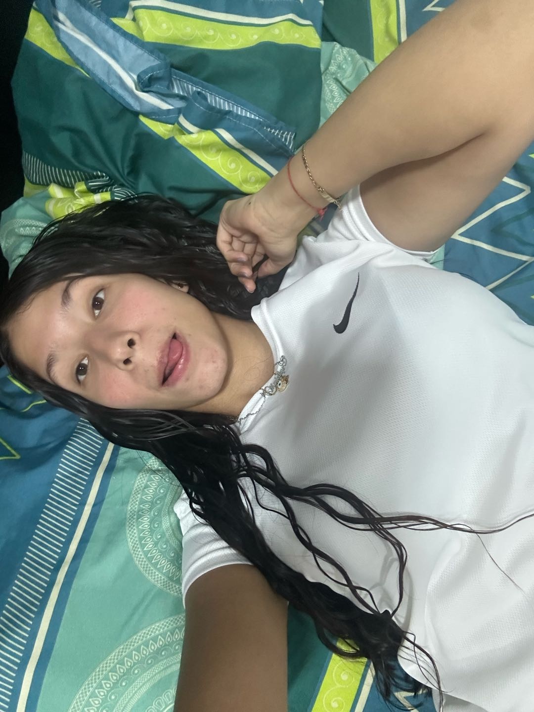 Woman on camera for a private video chat